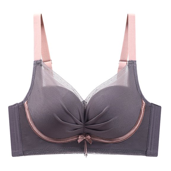 Comfy Bralettes for Women Lightly Lined Bra Feature V-Neck Sport Bra Style W-391 Purple M