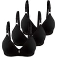 thumbnail image 1 of Comfy Bras for Women, Comdrip Comfort Seamless Bras Push Up Wireless Bras Full Coverage Bralettes Wireless Bras Everyday Bra Bra Pack Black1 L, 1 of 3