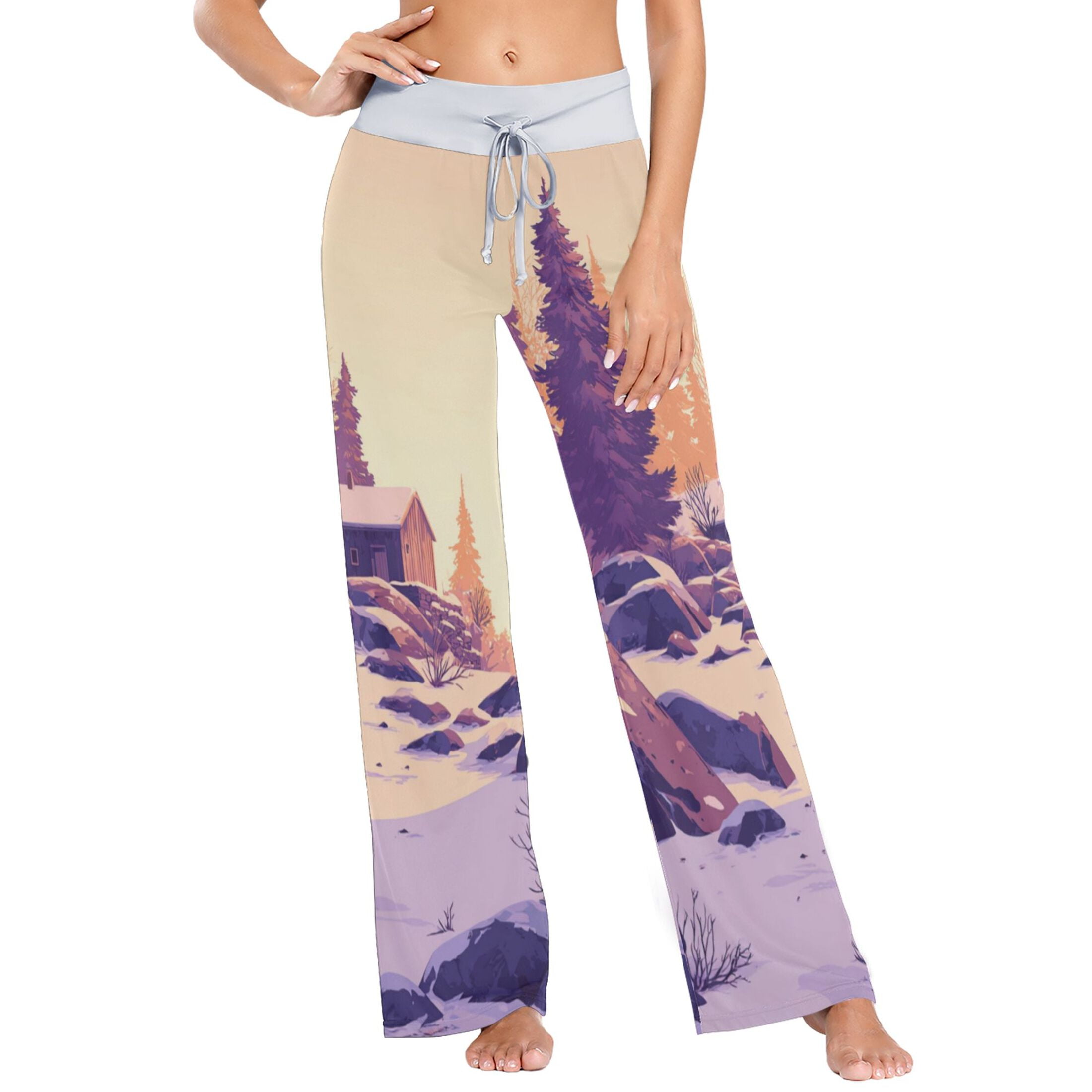 Comfy Casual Women #39 s Pajama Floral Print Wide Leg Pants An Old Mill Comfy Casual Women #39 s Pajama Floral Print Wide Leg Pants An Old Mill