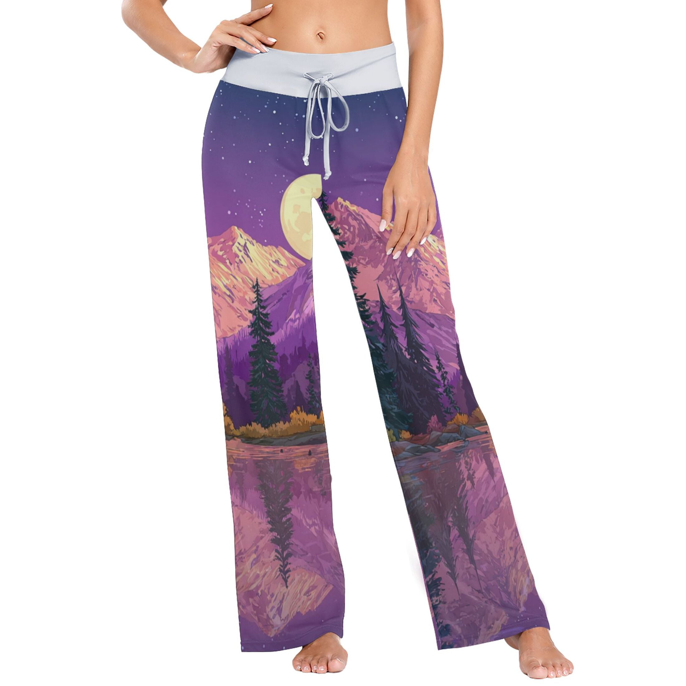 Comfy Casual Women #39 s Pajama Floral Print Wide Leg Pants Starry Sky Comfy Casual Women #39 s Pajama Floral Print Wide Leg Pants Starry Sky