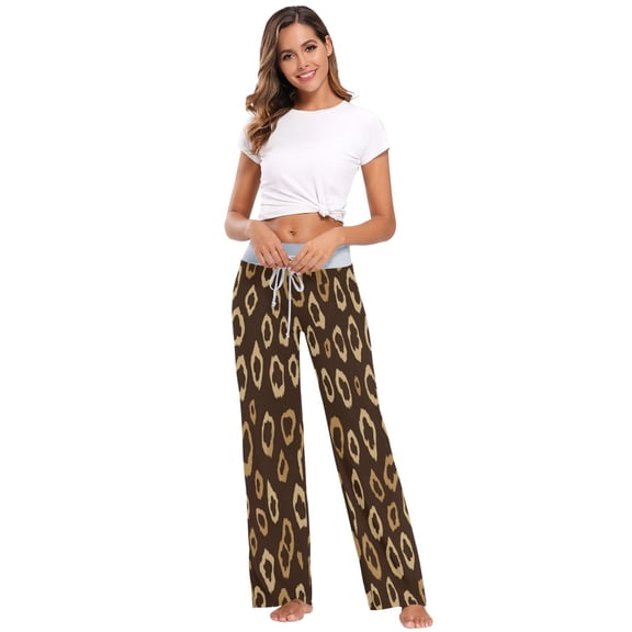 Comfy Casual Women's Pajama Pants Print Wide Leg Simple Design