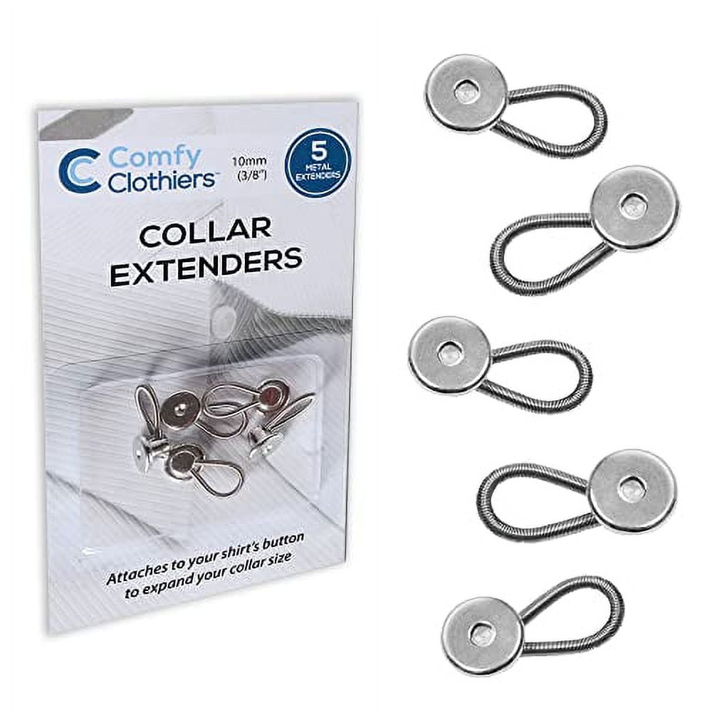 5-Pack of Comfy Deluxe Collar Extenders for Men and Women - Magic Extension  for Shirts of All Kinds, Soft & Elastic Design - Premium Elastic Dress