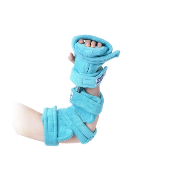 Comfy Combination Elbow-Hand Orthosis w/Hand Roll, Pediatric Small, Purple