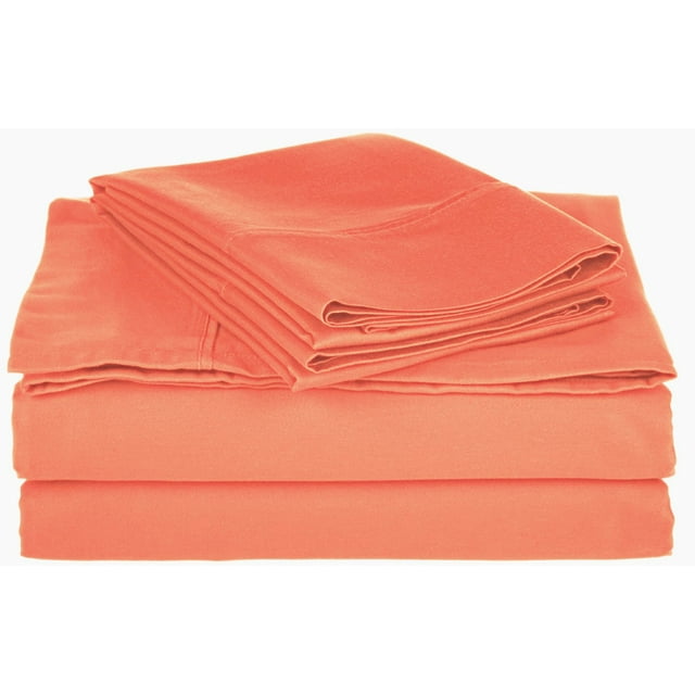 Comfy Cotton-Blend Sheet Set Coral / Twin XL