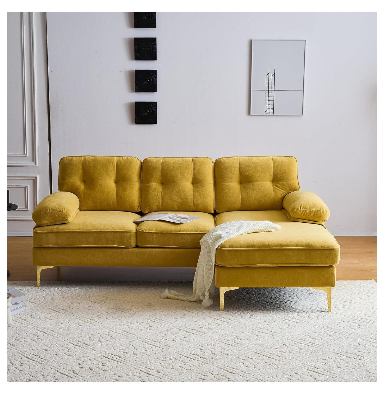 Comfy Couch L Shape Sofa Small L Shaped Couches for Small Spaces Cozy