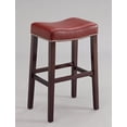 thumbnail image 1 of Comfy Counter Height Stool (Set-2), Red & Espresso, 1 of 2