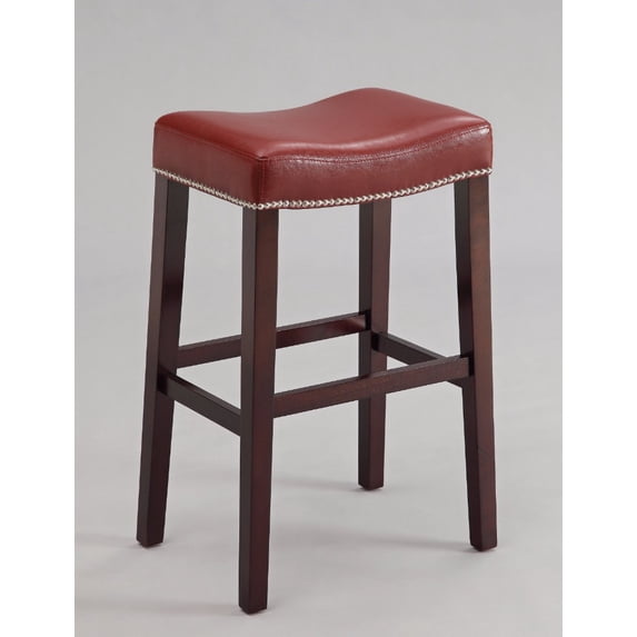 Comfy Counter Height Stool (Set-2), Red & Espresso