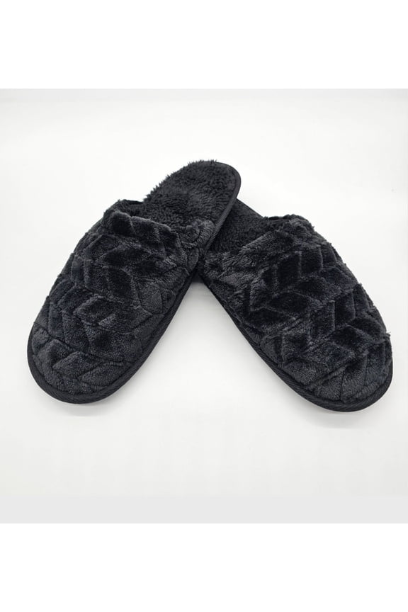 Comfy Cozy Sherpa Lined Hard Sole Women's Closed-Toe Warm House Slippers
