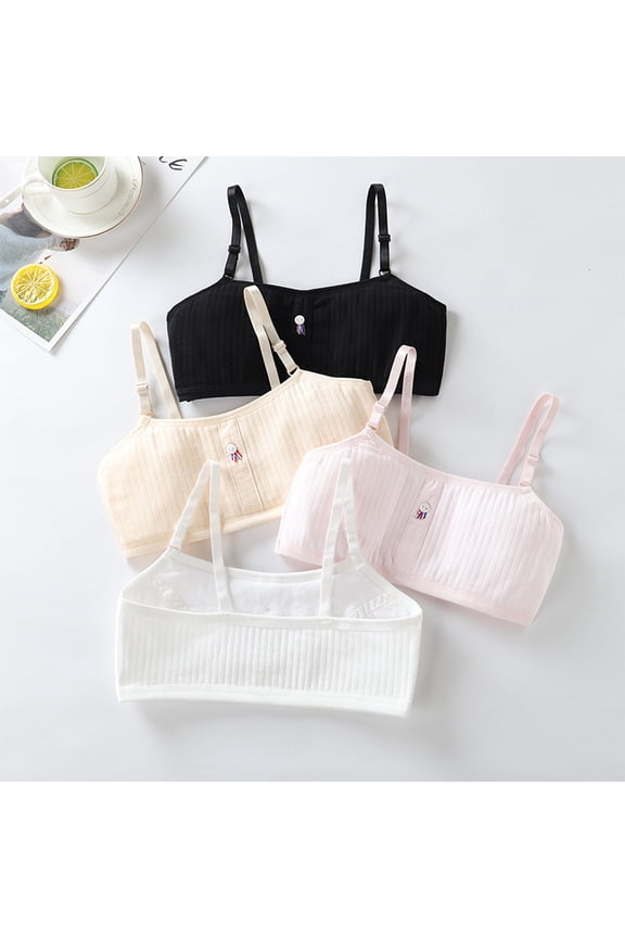 Comfy Cropped Cami Bralette for Girls | Made from Stretchable Cotton | Perfect for Training & Light Athletic Activities | Colorful Multipacks