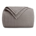 thumbnail image 1 of Comfy Cubs 100% Cotton Waffle Weave Blanket - Soft Lightweight Blankets (Charcoal, 108" X 90"), 1 of 8