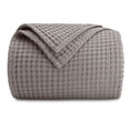 thumbnail image 1 of Comfy Cubs 100% Cotton Waffle Weave Blanket - Soft Lightweight Blankets (Charcoal, 90" X 66"), 1 of 8