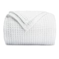 thumbnail image 1 of Comfy Cubs 100% Cotton Waffle Weave Blanket - Soft Lightweight Blankets (White, 50" X 60"), 1 of 8