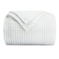 thumbnail image 1 of Comfy Cubs 100% Cotton Waffle Weave Blanket - Soft Lightweight Blankets (White, 50" X 60"), 1 of 7