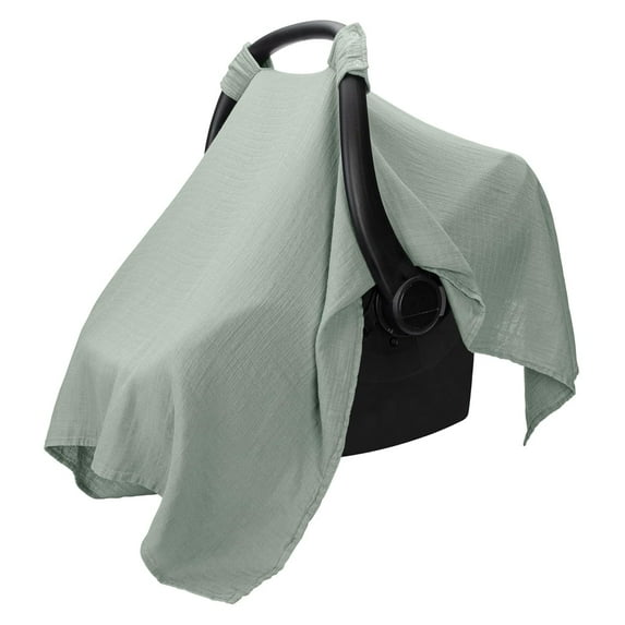 Comfy Cubs Baby Car Seat Cover - Soft, Breathable & Lightweight Large Car Seat Canopy, Fern