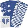 thumbnail image 1 of Comfy Cubs Baby Swaddles, Easy Adjustable 3 Pack for Boys and Girls (Large 3-6 Months, Dark Blue), 1 of 4