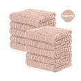 thumbnail image 1 of Comfy Cubs Baby Washcloths, Muslin Cotton Baby Towels, Large 10”x10” Wash Cloths (Blush, Pack of 10), 1 of 7