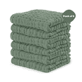 thumbnail image 1 of Comfy Cubs Baby Washcloths, Muslin Cotton Baby Towels, Large 10”x10” Wash Cloths (Fern, Pack of 6), 1 of 7