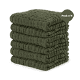 thumbnail image 1 of Comfy Cubs Baby Washcloths, Muslin Cotton Baby Towels, Large 10”x10” Wash Cloths (Kelp, Pack of 6), 1 of 7