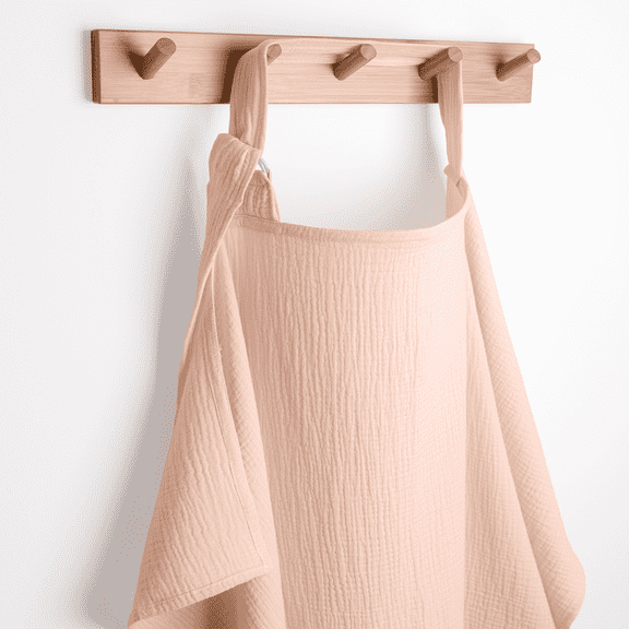 Comfy Cubs Muslin Nursing Cover with Adjustable Neck Strap - Pack of 1, Blush
