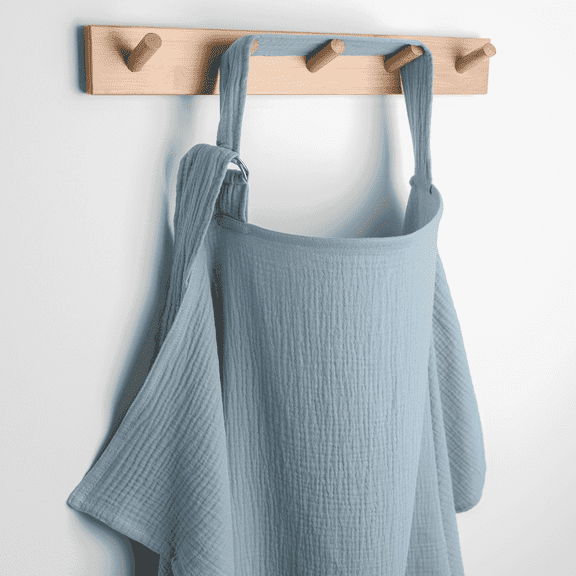 Comfy Cubs Muslin Nursing Cover with Adjustable Neck Strap - Pack of 1, Pacific Blue
