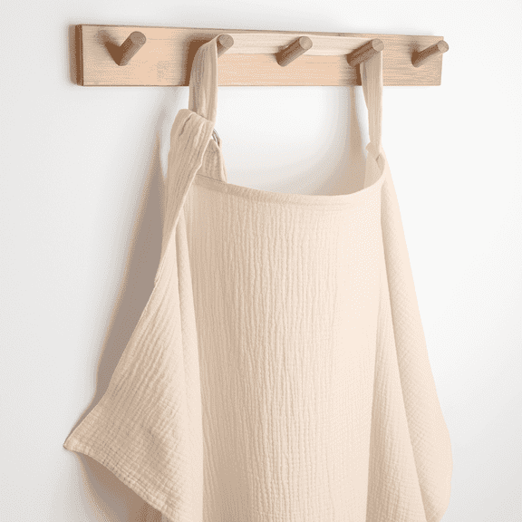 Comfy Cubs Muslin Nursing Cover with Adjustable Neck Strap - Pack of 1, Sand