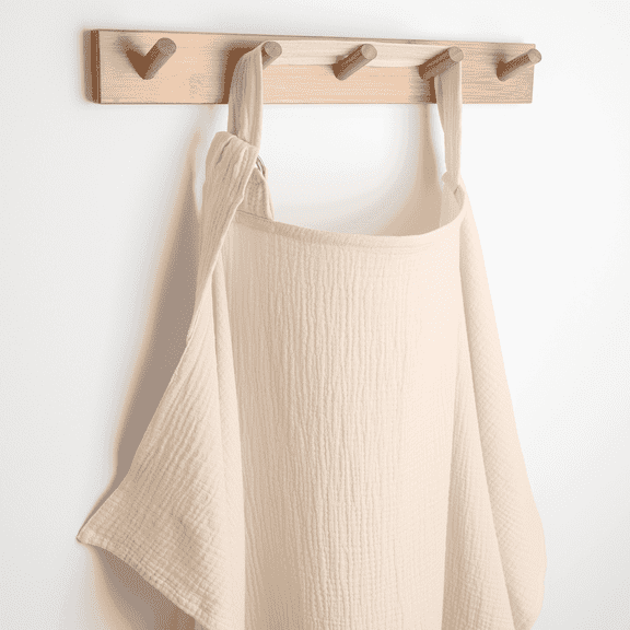 Comfy Cubs Muslin Nursing Cover with Adjustable Neck Strap - Pack of 1, Sand