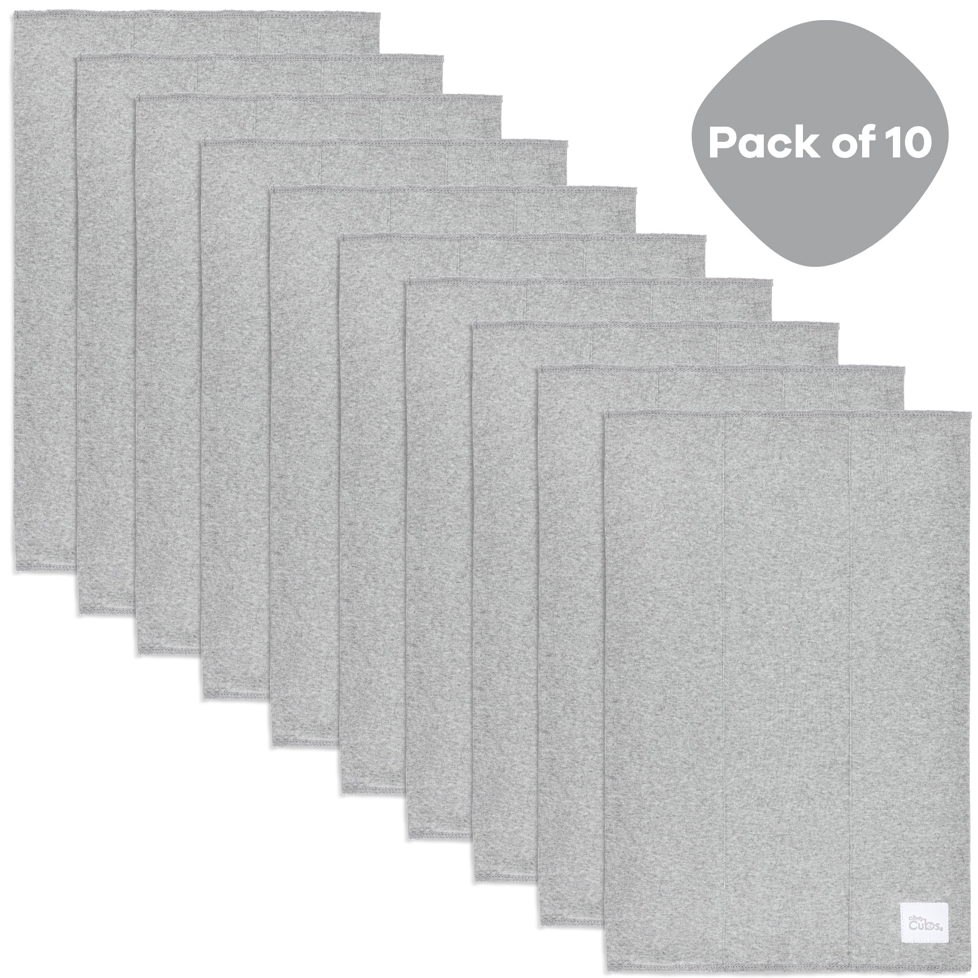 Comfy Cubs Burp Cloths 10 Pack Large 100 Cotton Washcloths Double