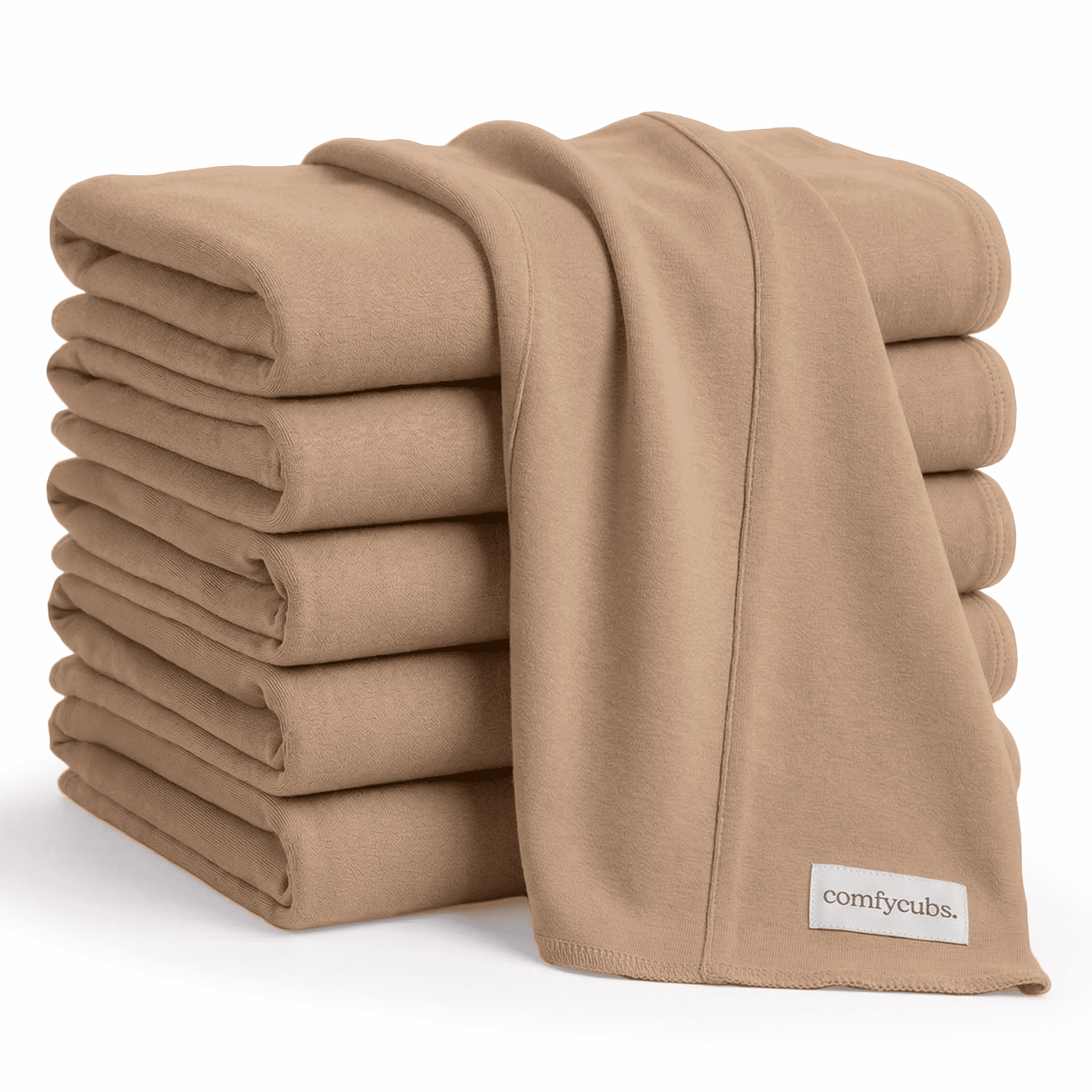 Comfy Cubs 100% Cotton Absorbent Burp Cloths - Large, 6 Pack (Cedar)