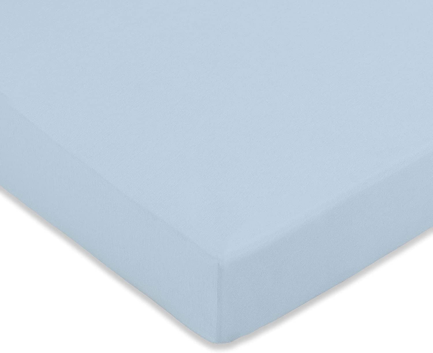 Comfy Cubs Fitted Crib Sheet – 100% Cotton Baby Crib Mattress Sheet, Snug Fit (Blue, Pack of 1)