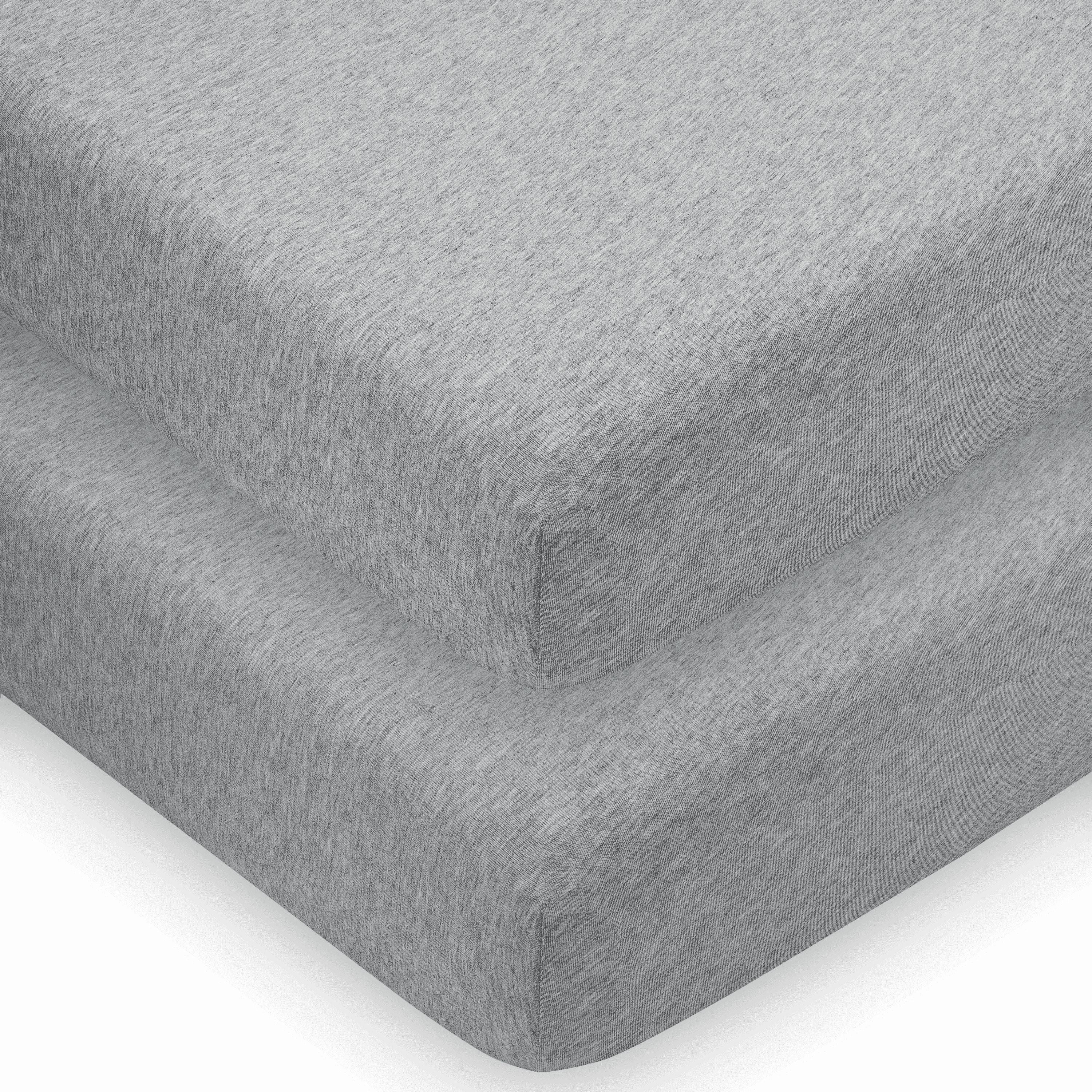 Gray Cotton Fitted Crib Sheets Pack of 2