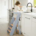 thumbnail image 1 of Comfy Cubs Kids Step Stool for Ages 3+, Adjustable Toddler Tower for Sink Access - Pacific Blue, 1 of 8