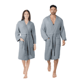 thumbnail image 1 of Comfy Cubs Muslin Bathrobe Small/Medium, (Pacific Blue) - 100% Cotton Robe with 4-Layer Absorbent Fabric, 1 of 8