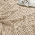 thumbnail image 1 of Comfy Cubs Muslin Blanket, Extra Large 108” x 90”, 6 Layer Cooling Cotton Softness (Sand, King), 1 of 8