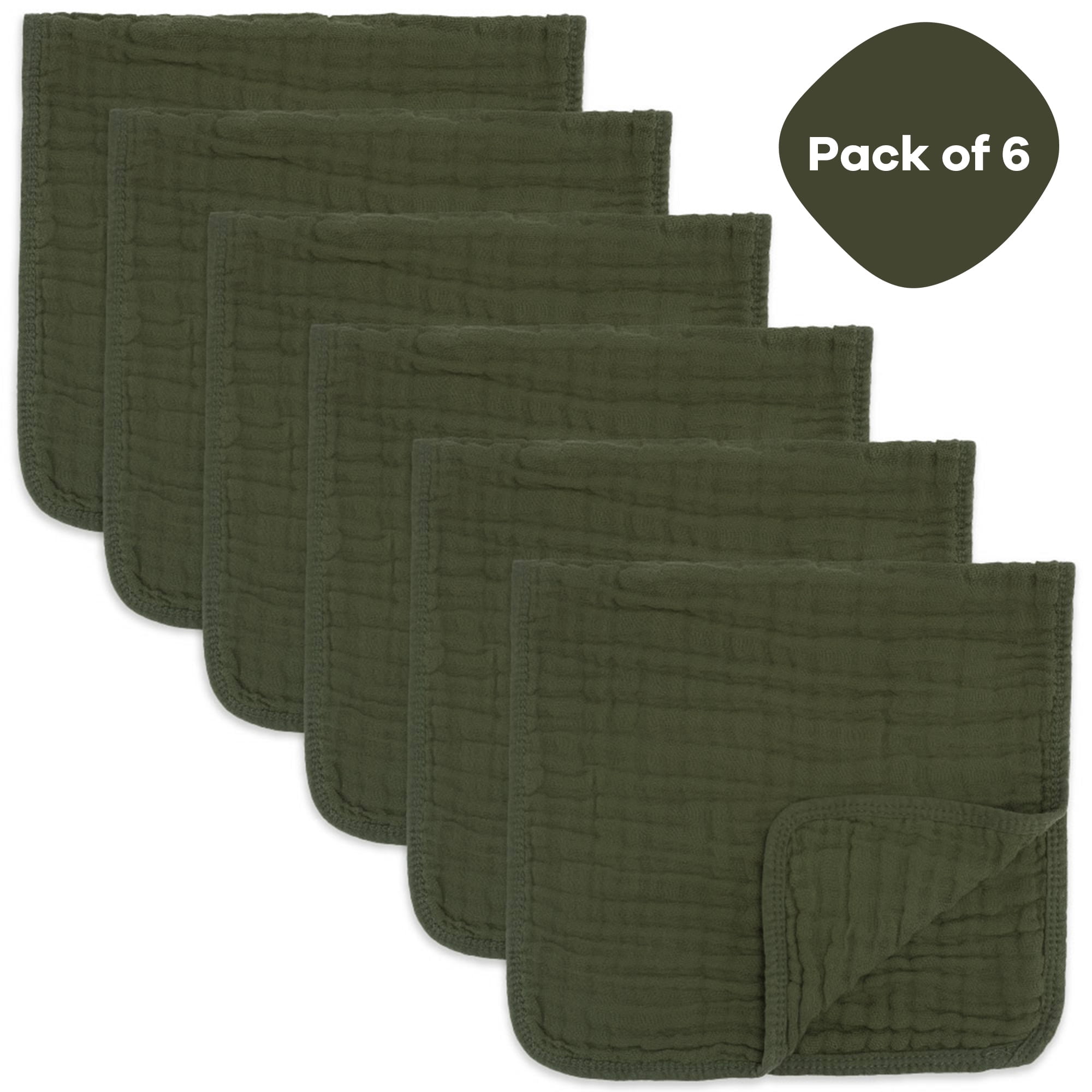 Comfy Cubs Muslin Burp Cloths Large 100 Cotton Hand Washcloths for