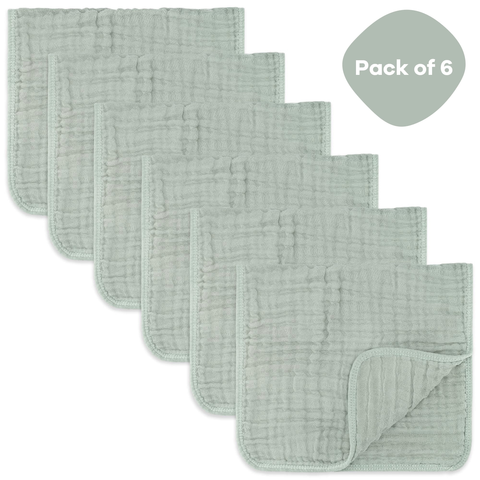 Comfy Cubs Muslin Burp Cloths Large 100 Cotton Hand Washcloths for
