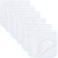 thumbnail image 1 of Comfy Cubs Muslin Burp Cloths - Large 100% Cotton Washcloths, 6 Layers (White, 6-Pack, 20"X10"), 1 of 7