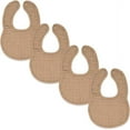 thumbnail image 1 of Comfy Cubs Muslin Cotton Baby Bibs, 4 Pack, Adjustable with Easy Snaps, Soft & Absorbent, Cedar, 1 of 4