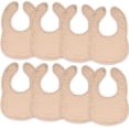 thumbnail image 1 of Comfy Cubs Muslin Cotton Baby Bibs, 8 Pack, Adjustable with Easy Snaps, Soft & Absorbent, Blush, 1 of 7