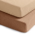thumbnail image 1 of Comfy Cubs Muslin Crib Sheet, 100% Muslin Cotton Sheets for Standard Crib - 2 Pack, Cedar and Cream, 1 of 7