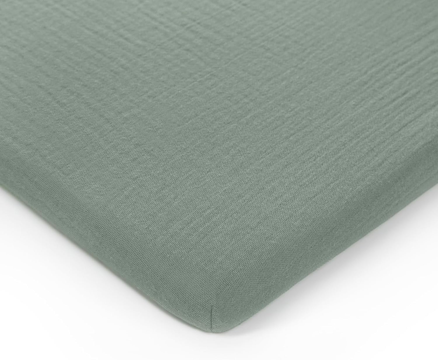 Comfy Cubs Muslin Fitted Bassinet Crib Sheet, Extra Soft 100% Muslin Cotton Bassinet Sheets (Fern)