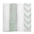 thumbnail image 1 of Comfy Cubs Muslin Swaddle Blankets - Neutral Receiving Blanket, Wrap for Boys & Girls (Green), 1 of 6