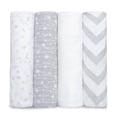 thumbnail image 1 of Comfy Cubs Muslin Swaddle Blankets - Neutral Receiving Blanket, Wrap for Boys & Girls (Grey), 1 of 7
