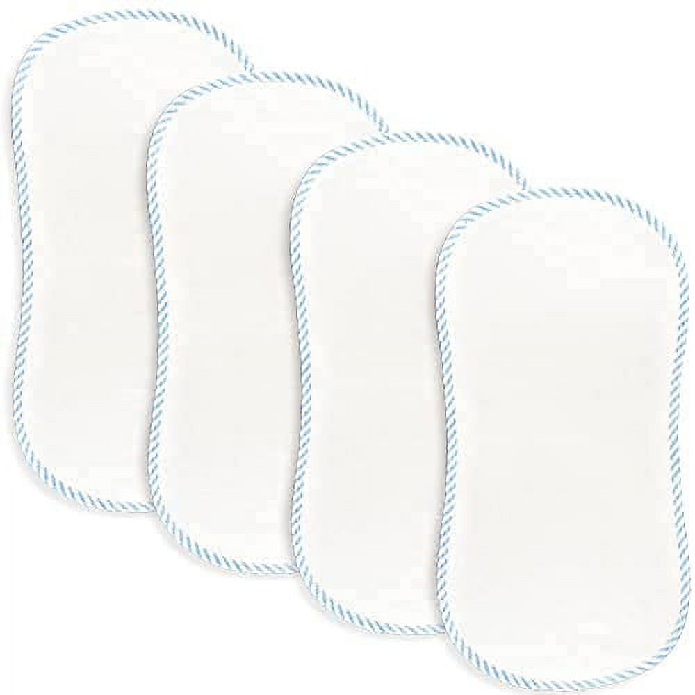 Comfy Cubs Organic Bamboo Burp Cloths, 4 Pack Large 20” by 10”, Baby