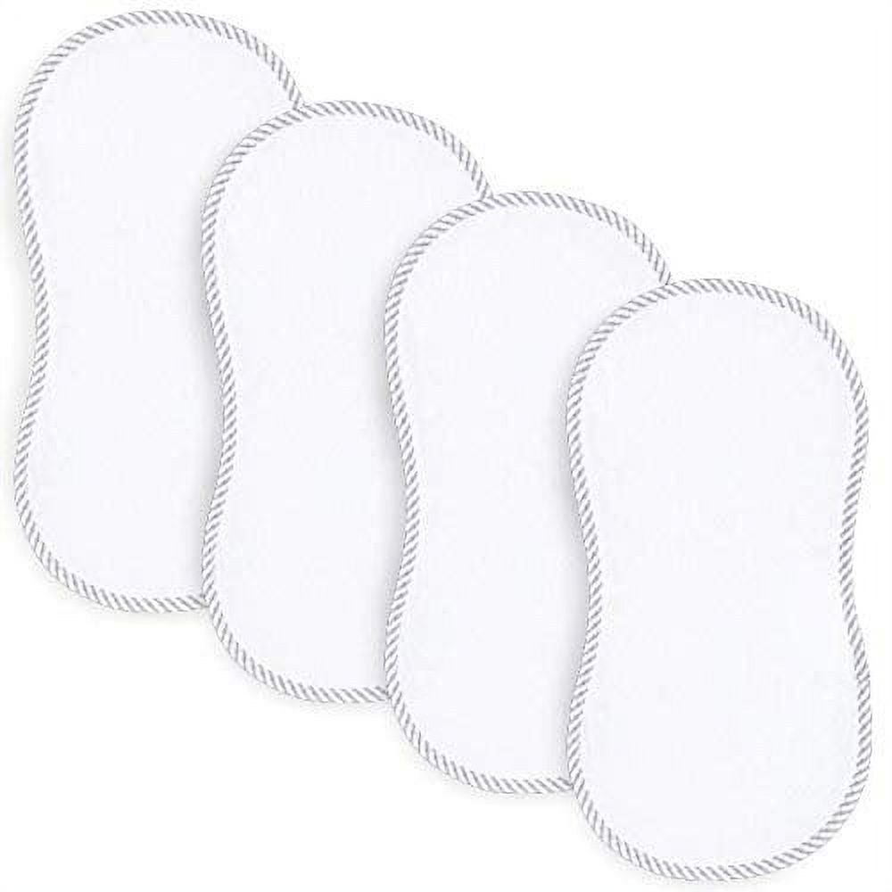 Comfy Cubs Organic Bamboo Burp Cloths, 4 Pack Large 20” by 10”, Baby