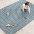 thumbnail image 1 of Comfy Cubs Play Mat, Rectangle (Medium) 48” x 72” for Kids & Toddler, Non-Slip Bottom - Pacific Blue, 1 of 7