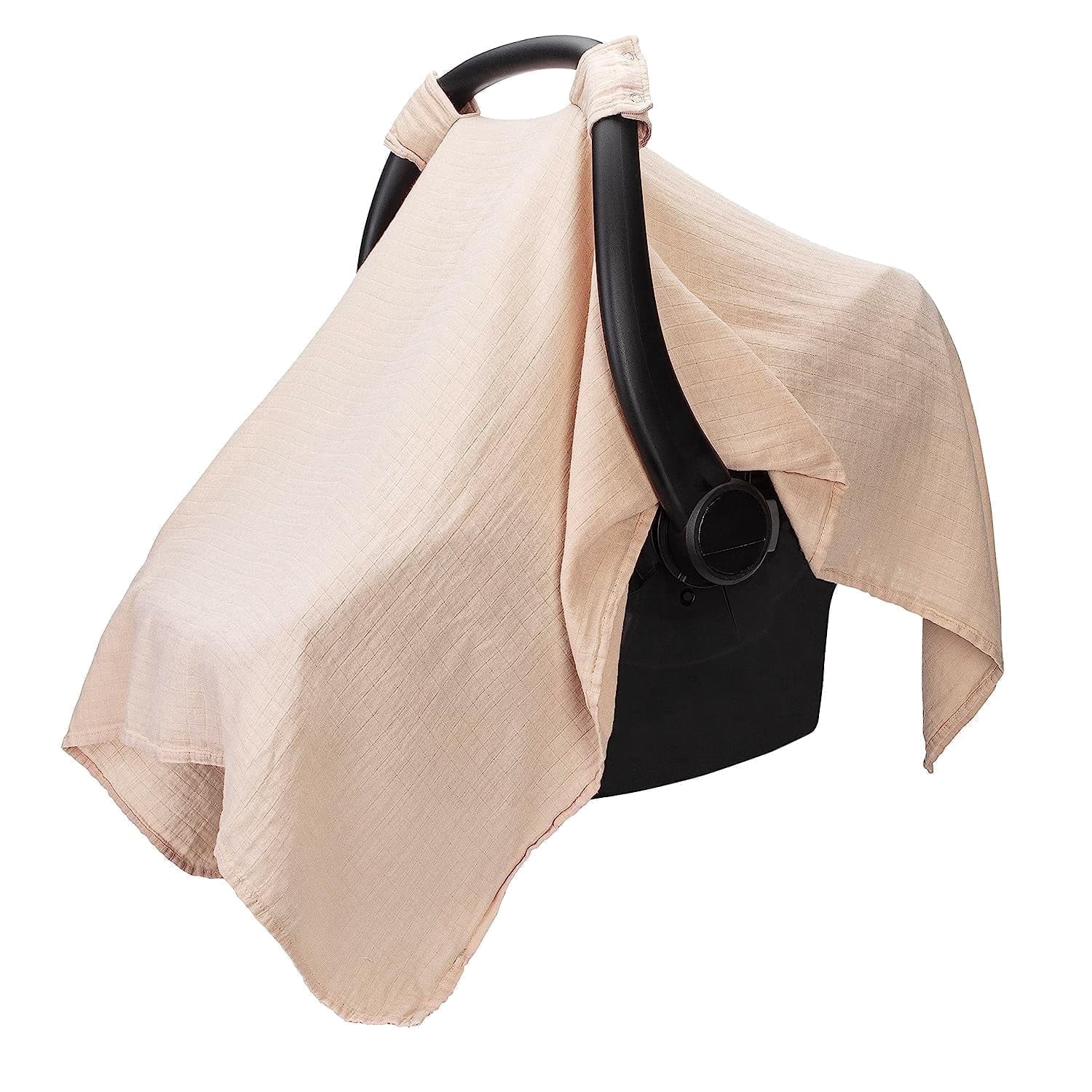 Comfy Cubs Baby Car Seat Cover - Soft, Breathable & Lightweight Large Car Seat Canopy, Blush