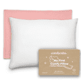 thumbnail image 1 of Comfy Cubs Toddler Pillow with Cotton Pillowcase, 13" x 18" - Microfiber Fill, Blush, 1 of 7