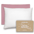 thumbnail image 1 of Comfy Cubs Toddler Pillow with Cotton Pillowcase, 13" x 18" - Microfiber Fill, Mauve, 1 of 7