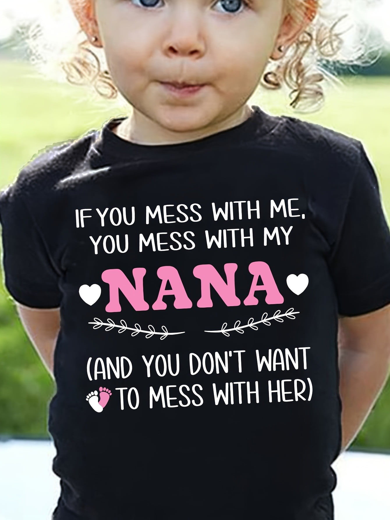 Comfy & Cute Girls' Black T-Shirt with 