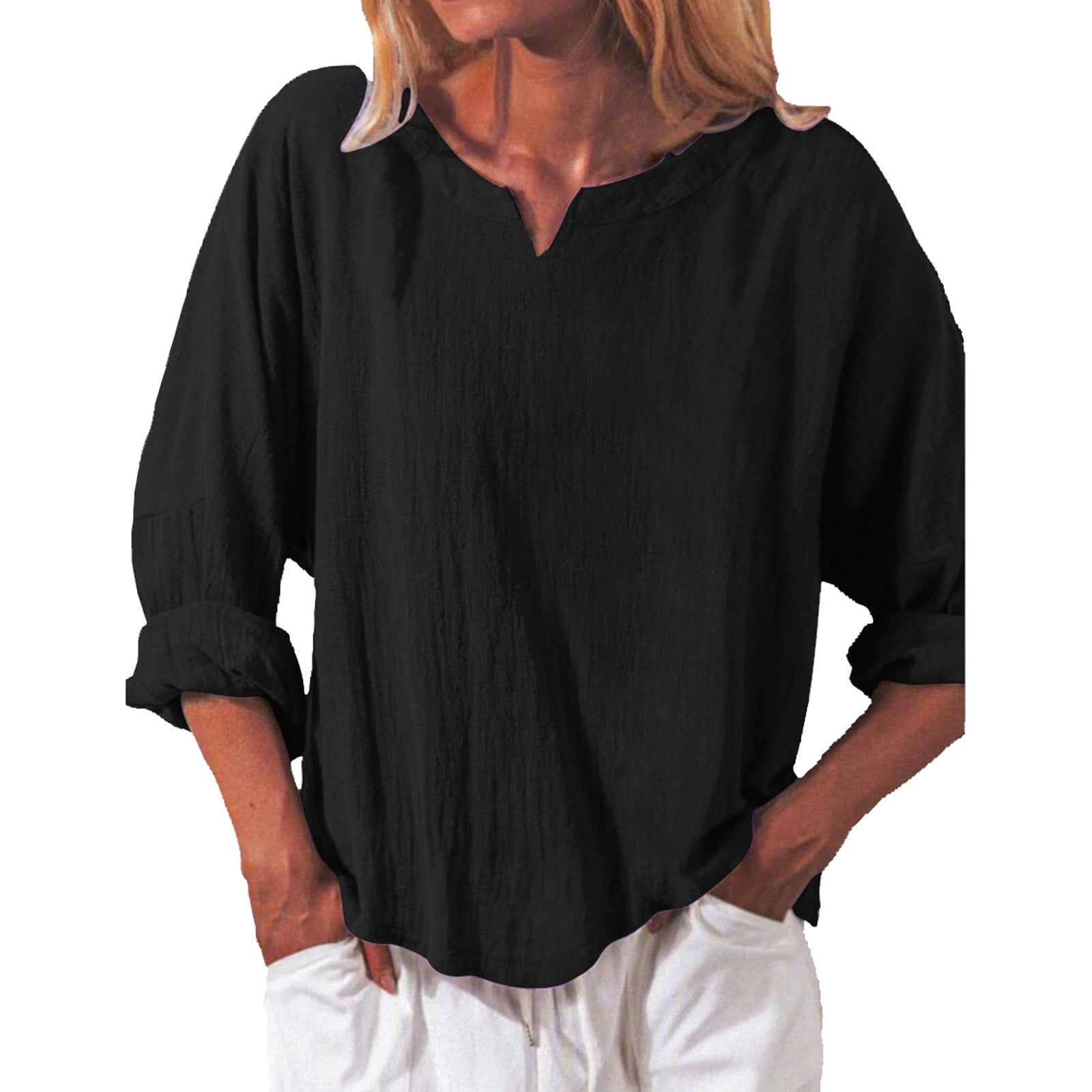 solid black tunic